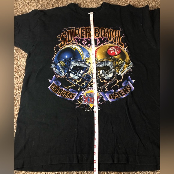 Vintage Super Bowl XXIX San Francisco 49ers Salem T-Shirt XL Chargers NFL Rare - Picture 3 of 7